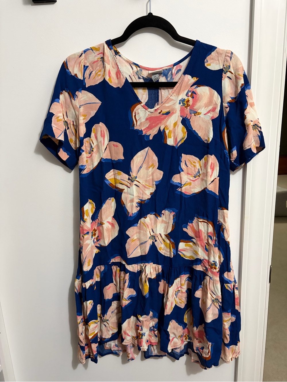 a new day Navy Floral Mini Dress with Pink Blooms